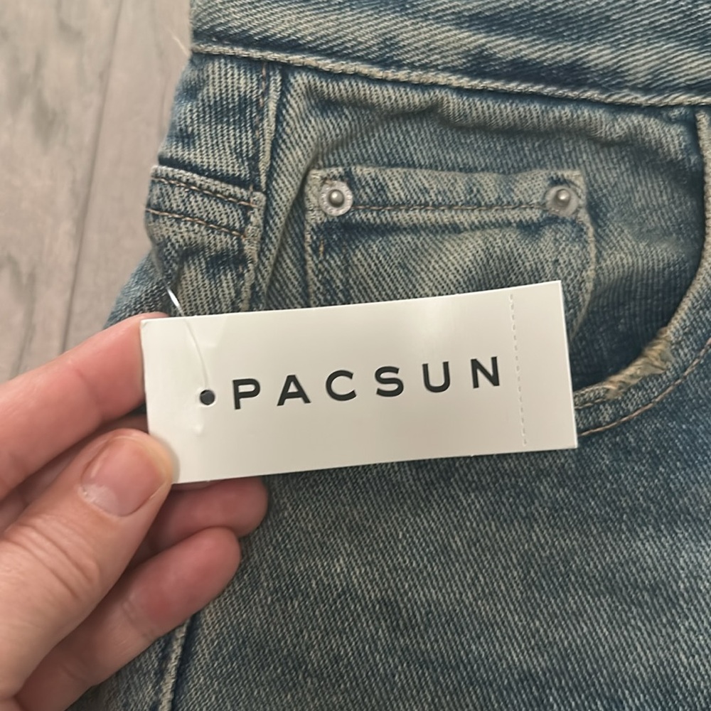 Pacsun Madison High Waisted Girlfriend Jeans Medium Indigo - Picture 4 of 8